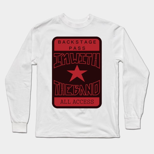 All Access Backstage Pass Long Sleeve T-Shirt by Heavy Metal Meow